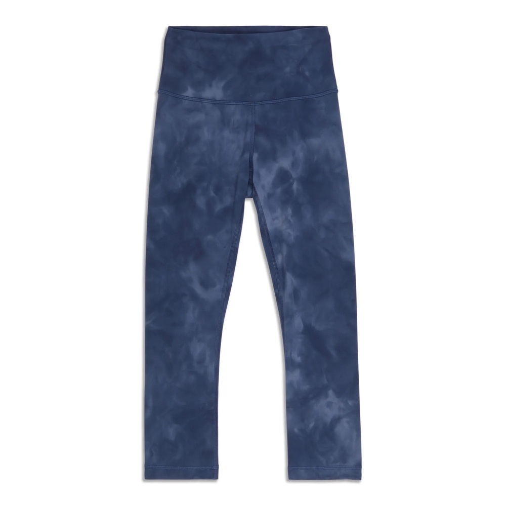 Lululemon Wunder Train High Rise Cropped Leggings Size 4 -Diamond Dye Naval Blue